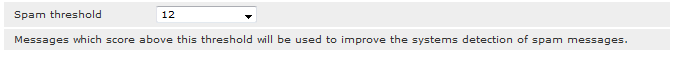 Roundcube Bayes configuration - Spam threshold